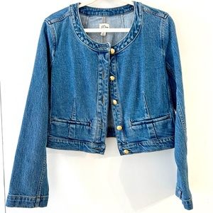 Cropped Denim J Crew Jacket Chanel Inspired